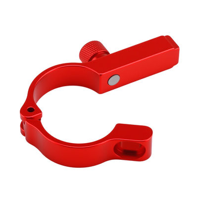 Hợp kim nhôm Chi tiết CNC gia công Chiếc đồng Anodized Đỏ đồng OEM Xoay Máy xay Dịch vụ Bicycle Seat Post Clamp